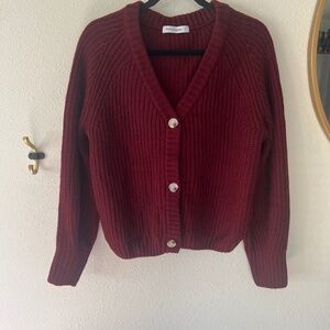 Raspberry Cardigan